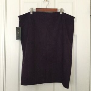Eggplant suede like skirt